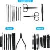 Manicure Set Professional Nail Clipper Kit-26 Pieces Stainless Steel Manicure Kit,nail Care Tools with Luxurious Travel Case