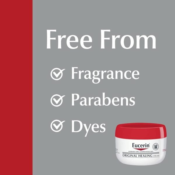 Eucerin Original Healing Cream, Unscented Body Cream for Extremely Dry, Sensitive and Compromised Skin, Emollient Enriched Body Moisturizer, 16 Oz Jar, Pack of 2