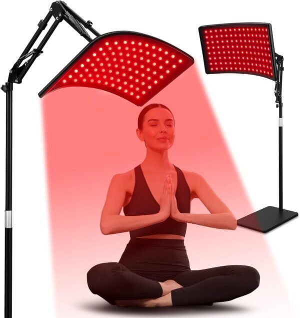 61x0QPsINEL._AC_SL1500_.jpg Red Light Therapy for Face and Body, Red Infrared Light Therapy Lamp with Stand Led 660nm & 850nm Infrared Light Device for Body