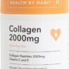 61xV6vbw7-L._AC_SL1500_.jpg Health by Habit Collagen Supplement (60 Capsules) - Vitamin C & Vitamin E, 2000mg, Collagen Peptides, Superior Absorption, Support Your Skin, Non-GMO, Sugar Free (1 Pack)