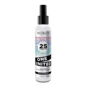 Redken One United All-In-One Leave In Conditioner - Multi-Benefit Treatment For All Hair Types, Heat Protectant Spray, Paraben-Free
