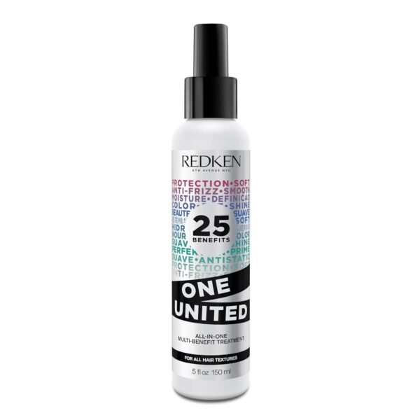 Redken One United All-In-One Leave In Conditioner - Multi-Benefit Treatment For All Hair Types, Heat Protectant Spray, Paraben-Free