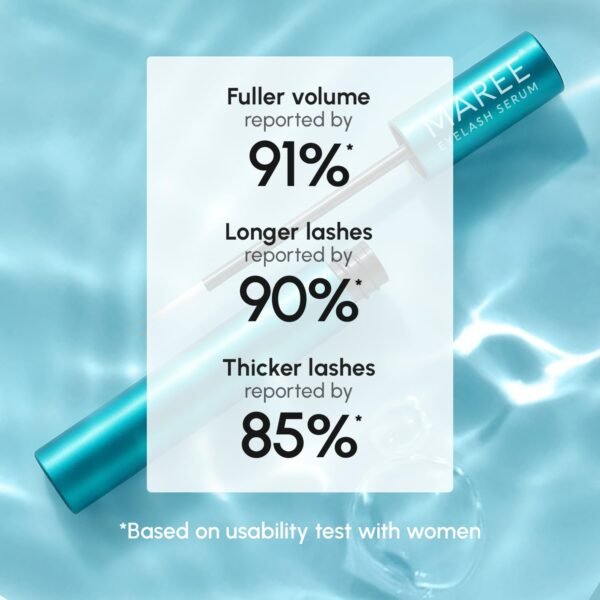 MAREE Eyelash Serum To Grow Lashes & Brows - Eye Lash Serum for Eyelash Growth Without Prostaglandin - Rapid Enhancing Lash Growth Eyebrow Boost Oil - Sérum De Pestañas Suero Para Pestañas Crecimiento