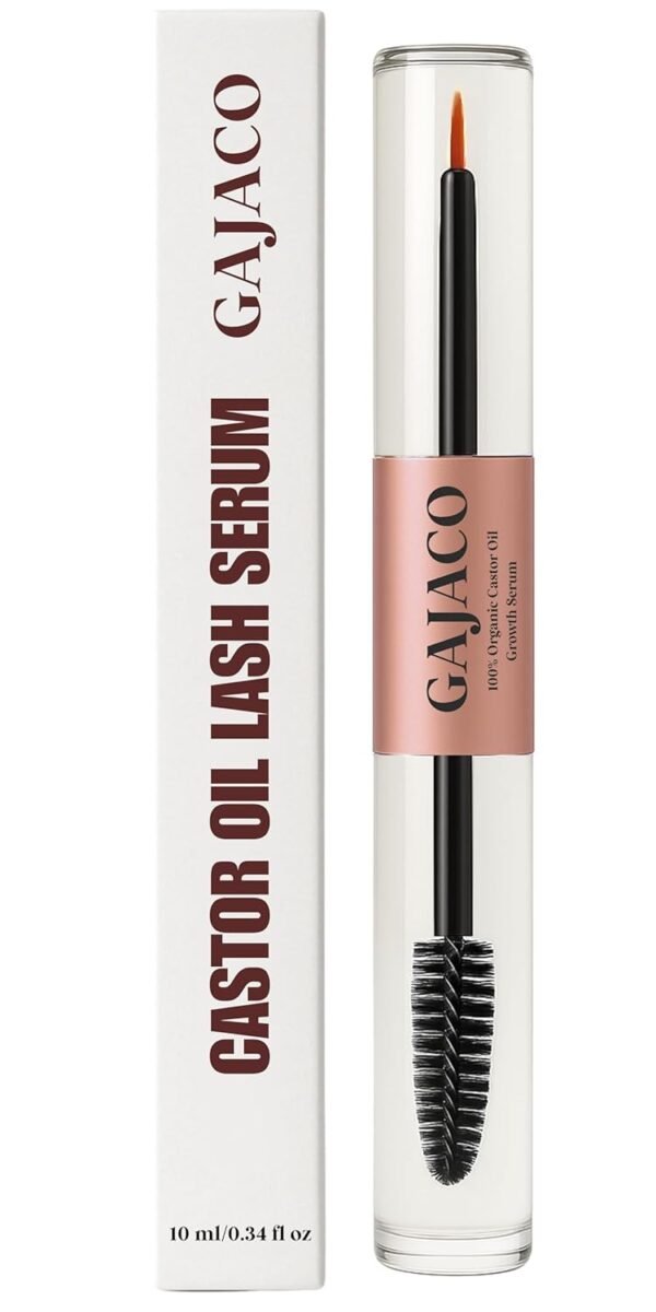 61xeo5QDdiL._SL1500_.jpg Organic Castor Oil Eyelash Growth Serum For Eyelashes and Eyebrows with Mascara Tube Filled with Premium Cold Pressed, Hexane Free Castor Oil