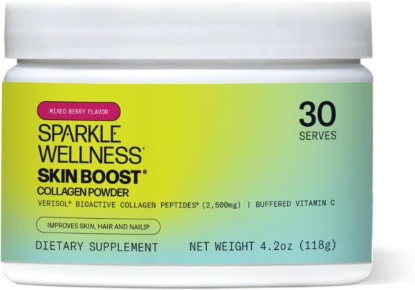 Sparkle Skin Boost (Mixed Berry) [30-Serves] Verisol Collagen Peptides Protein Powder Vitamin C Supplement Drink