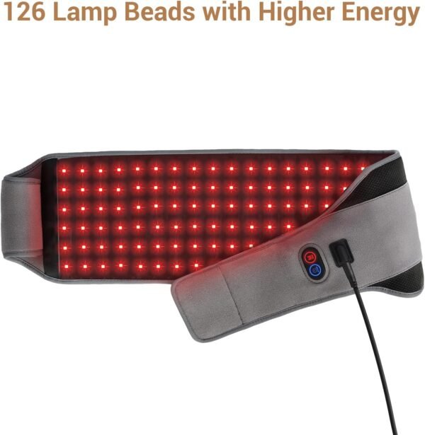 716RCvzAL._AC_SL1500_.jpg Comfytemp Red Light Therapy Belt with 126 LEDs, FSA HSA Eligible Infrared Red Light Therapy for Body, 660nm & 850nm, 22W Light Wrap with Timer for Back Waist Belly Joint Muscle Pain Relief(Corded)