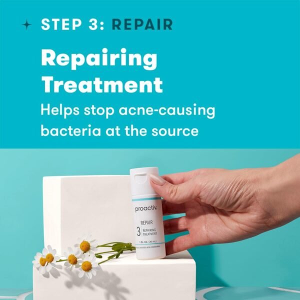 717henf7wL._SL1500_.jpg Proactiv 3 Step Acne Treatment - Benzoyl Peroxide Face Wash, Repairing Acne Spot Treatment for Face and Body, Exfoliating Toner - 30 Day Complete Acne Skin Care Kit