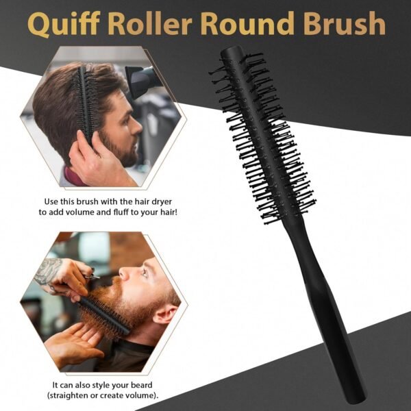 71BZfq52NL._SL1500_.jpg Hair Brush for Men, DUAIU 7Pcs Combs for Men, Hair Styling Comb Set with Vent Hair Brush, Quiff Round Hair Brush, Wide Tooth Comb, Texture Comb for Blow Drying, Detangling, Grooming, Hairdressing