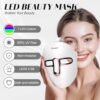 Red Light Therapy Mask for Face, Led Face Mask Light Therapy, 7-1 Colors LED Facial Skin Care -White