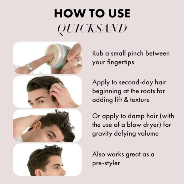 71LAYzpN6L._SL1500_.jpg Hanz de Fuko Quicksand – Premium Men’s Hair Styling Wax & Dry Shampoo Combo – High Hold, Ultra Matte Finish – 2 oz.