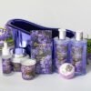 Birthday Gifts for Women, Luxury Home Spa Kit, 8pcs Lavender & Lilac Bath Gift Set, Gift Baskets for Women Unique with Bath Bombs, Sea Salt, Scented Candle, Body Lotion