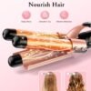 71kBhRaFfL._SL1500_.jpg Waver Curling Iron Wand, BESTOPE PRO 5 in 1 Curling Wand Set with 3 Barrel Hair Crimper for Women, Fast Heating Hair Wand Curler in All Hair Type