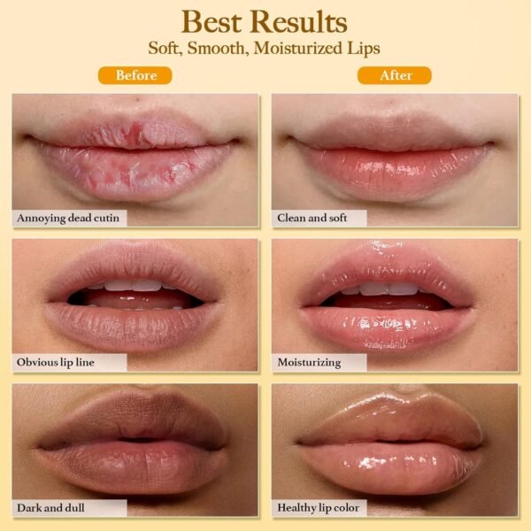 3PCS Turmeric Lemon Lip scrub and Turmeric Lip Balm with Brush Set, Lip Scrubber Exfoliator, Dark Lips Treatment for Smokers, Natural Exfoliator & Moisturizer Cracked, Dull, Reduce Fine Lines Lips