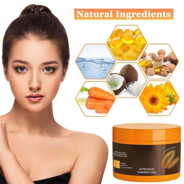 Luxury Intensive Tanning Gel, Natural Tanning Accelerator Cream Gel for Sunbeds & Outdoor Sun (1Pcs)