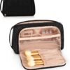 CUBETASTIC Small Makeup Bag, Makeup Pouch, Travel Cosmetic Organizer for Women and Girls (Oxford Cloth, Black)