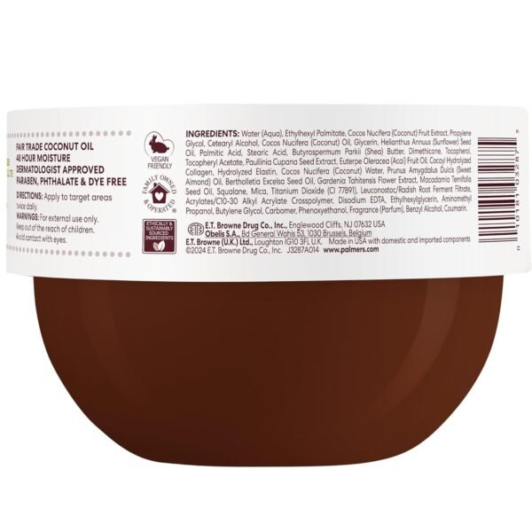 Palmer's Coconut Oil Formula Brazilian Coco Cream with Vitamin E, 8.8 Fl Oz, Whipped Bum, Bust & Body Cream, Helps with Skin Tightening & Firming