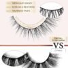 Onlyall Natural Lashes Wispy Lashes Natural Look False Eyelashes Natural Flared Eyelashes False Eye Lashes Soft Fluffy Lashes 7 Pairs D1 Natural (6-13MM)