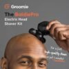Groomie Cordless Bald Head Shavers for Men, BaldiePro Head Grooming Kit - Ergonomic & Waterproof Head Shavers for Bald Men - Electric Hair Shaver & Head Razor - Men's Rotary Shaver for Smooth Shave
