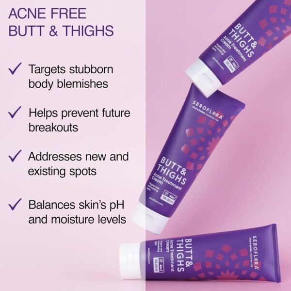 711Dkjmk8xL._SL1500_.jpg Butt & Thighs Acne Treatment Cream - Butt Acne Clearing Cream for Pimples, Zits, Razor Bumps, Dark Spots - Acne Clearing Lotion for Buttocks & Body - Inner Thigh Blackhead Remover (4oz)