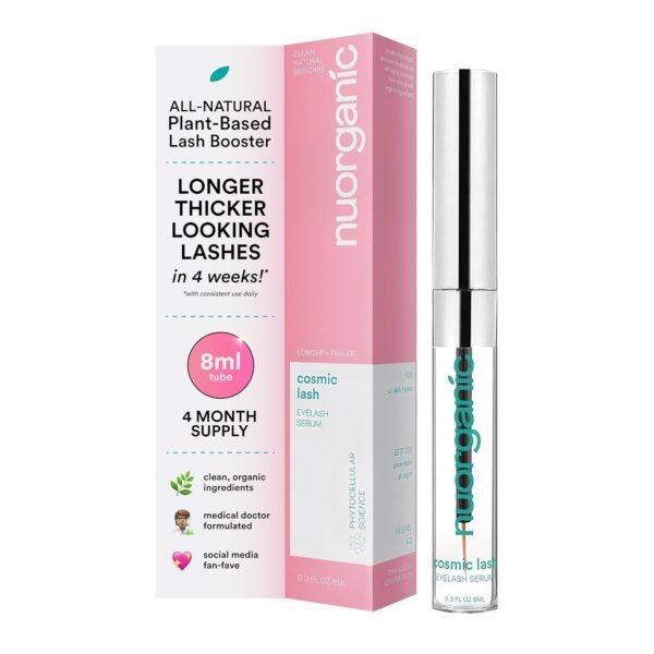 'Cosmic Lash' Eyelash Serum | Lash Growth Serum Without Prostaglandins | Thicker, Longer, More Defined Lashes Naturally | 4 Months Supply XL Size | Made in USA, cGMPA Certified Lab