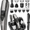 Electric Beard Trimmer for Men: 16-in-1 Professional Barber Hair Clippers - Cordless Grooming Kit - Turbo Speed & Precision Blades