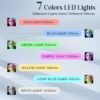 Red Light Therapy Mask for Face, Led Face Mask Light Therapy, 7 Colors LED Facial Skin Care at Home, Gold