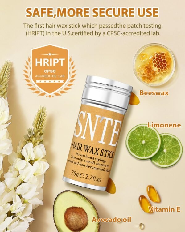 71212p5gnpL._SL1500_.jpg Samnyte Hair Wax Stick, Hair-Styling Waxes, Nourishing Accessories - Slick Stick for Women & Kids, Gel Tamer for Flyaways, Bun Maker & Styling Cream, 2.7 Fl Oz