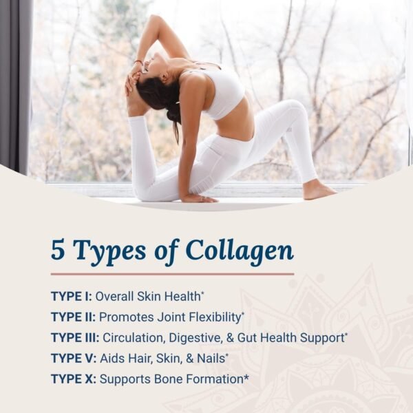 712B9rAcCSL._AC_SL1500_.jpg Live Conscious Beyond Collagen Multi Collagen Capsules - Types I, II, III, V & X - Hydrolyzed Blend with Biotin & Vitamin C for Hair, Skin, Nails 90 Capsules