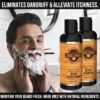 Beard Straightener Grooming Kit for Men, Beard Growth Kit, Wash, Brush & Comb, Unscented Growth Oil, All Natural Chanel Balm, Conditioner, Razor & Scissors, Great Gift Idea for Men's (Bamboo)