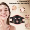 Red Light Therapy for Face, Infrared LED Face Mask Light Therapy 4 Light Waves with 850nm Near Infrared, Portable Rechargeable Red Light Therapy Mask Skincare Device for Facial Rejuvenation