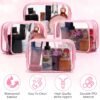 Weewooday 12 Pieces Clear Makeup Bags Cosmetic Storage Bags PVC Zipper Pouches Travel Waterproof Makeup Plastic Case for Women Organizing Toiletries Traveling Bathroom