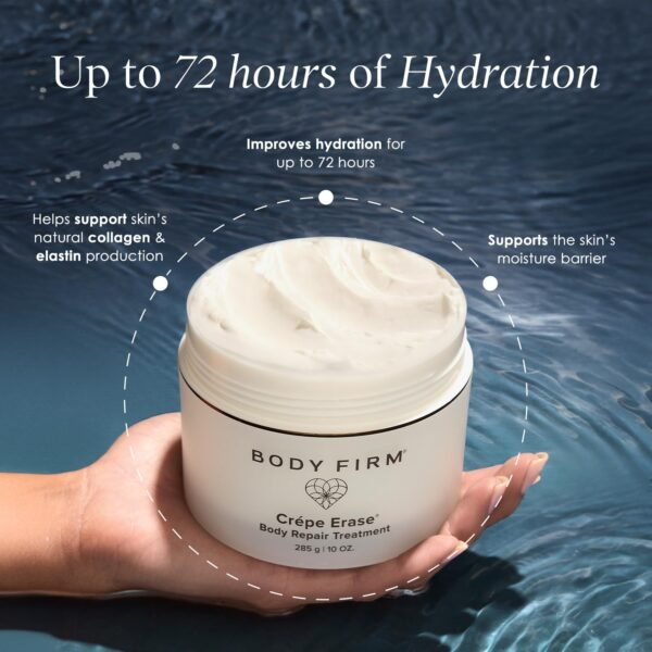 BODY FIRM Crepe Erase Advanced Body Repair Treatment, Anti-Aging Wrinkle Cream, Support Skins Natural Elastin & Collagen Production - 10oz