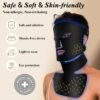 Red Light Therapy for Face and Neck, Infrared LED Mask Light Therapy 4 Light Waves with 850nm Near Infrared, Portable Rechargeable Red Light Therapy Mask Skincare Device for Facial Rejuvenation