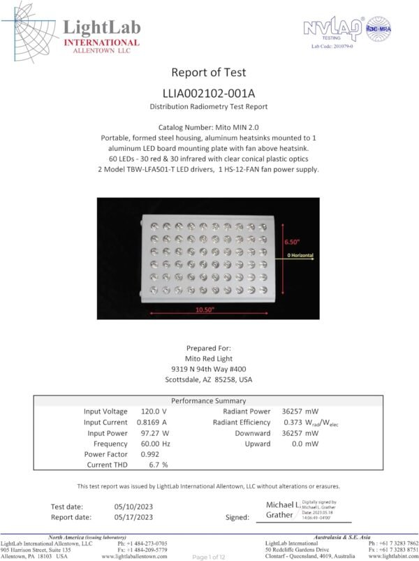Mito Red Light - MitoMIN 2.0 Red Light Panel - Red Light Therapy for Face and Neck – FSA HSA Red Light Therapy Panel - Red Light & Near Infrared Red Light Therapy - at-Home Red Light Therapy for Body