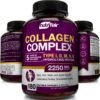 NutriFlair Multi Collagen Peptides 2250mg - Type I, II, III, V, X - Collagen Supplements Complex Powder Pills for Women and Men - Hydrolyzed Protein, Healthy Hair, Skin, Nails - Non-GMO (180 Capsules)