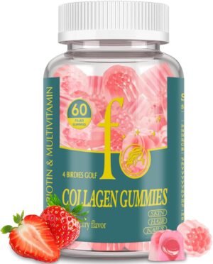 Collagen Peptides Gummies for Women Men Sugar-Free, Multi Collagen Peptides Hydrolyzed Protein Type I, II, III, V, X with Biotin Vitamin C A E D3 B6 B12 for Skin Hair Nails, Bone