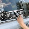713ESq7x86L._AC_SL1500_.jpg All-Purpose Stainless Steel Shower Squeegee for Shower Glass Door with 2 Adhesive Hooks, Bathroom Cleaner Tool Household Window Mirror Squeegee , Cleaning Tile Wall, Car, 10 Inch Silver