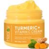 Turmeric Face Cream for Face & Body - All Natural Turmeric Skin Brightening Lotion - Cleanses Skin, Fights Acne, Evens Tone, Fades Scars, Sun Damage, & Age Spots - Pure Turmeric Cream with Vitamin C
