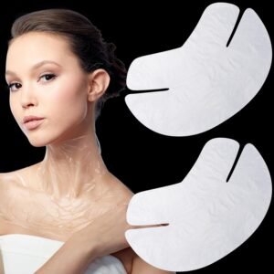 100pcs Disposable Neck Wrinkle Mask for Lock in Moisture, Wrapped Cling Mask Cover Film Patches Moisturizer for Anti Ageing Skin Care