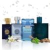 Versace Cologne for Men Set of 4 Mini Eros, Pour Homme, Dylan Blue, Eau Fraiche Perfume for Men Fragrance Sampler Set - Designer Mens Cologne Samples (4 Count, 0.17 oz)