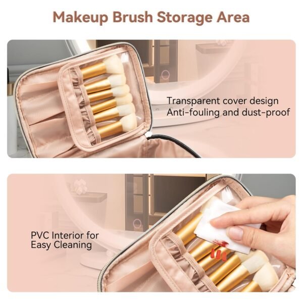 713YCO5HX0L._SL1500_.jpg OCHEAL Makeup Bag, Large Capacity Travel Make Up Bag for Cosmetics Vertical Storage,Toiletry Bag for Skincare Makeup Organizer Bag