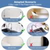2 Pack Large Shower Splash Guard for Walk in Shower, Upgrade 9.25 x 9.25 In Bath Tub Splash Guards, Shower Corner Bathtub Water Blocker, Waterproof Shower Accessories to Keep Water in Shower