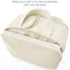 BAGSMART Travel Toiletry Bag, Lightweight Large Wide-open Travel Bag for Women, Puffy Cosmetic Makeup Bag Organizer with Handle for Accessories,Essentials, Toiletries, Grayish Brown
