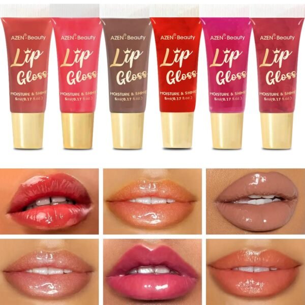 713g7Msbo1L._SL1500_.jpg AZEN 24 Pack Lip Gloss Set, Color Lip Oil for Dry Cracked Lips Moisturizing Hydrating Nourishing with Vitamin E