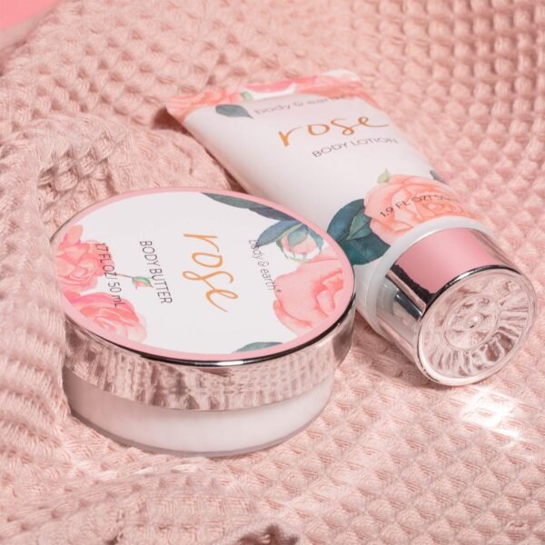 Bath and Body Gift Set for Women, Body & Earth 5 Pcs Rose Spa Gifts for Women, Self Care Kit, Lotion Set for Her,Mothers Day Presents for Mom