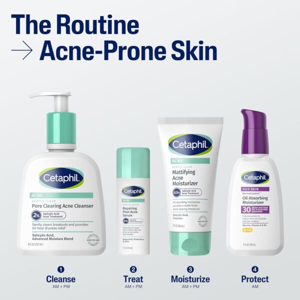 714KfnNy1-L._SL1500_.jpg Cetaphil Face Moisturizer, Gentle Clear Mattifying Acne Moisturizer With 0.5% Salicylic Acid, Hydrates and Treats Sensitive Acne Prone Skin, Skin Care for Sensitive Skin, 3oz