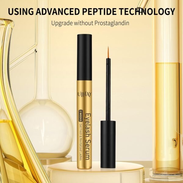 Eyelash Growth Serum for Thicker, Longer, Natural Lashes without Prostaglandin – Grow Luscious, Natural Lashes with Advanced Enhancer | Vegan & Cruelty-Free Treatment