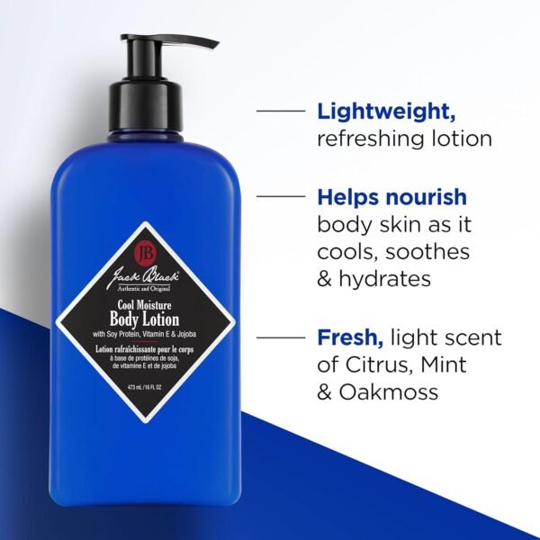 Jack Black Cool Moisture Body Lotion for Men - Mens Lotion for Dry Skin, Mens Body Lotion, Jack Black Lotion Men, Body Cream for Men, Jack Black Moisturizer for Men, Mens Moisturizer, Gifts for Men