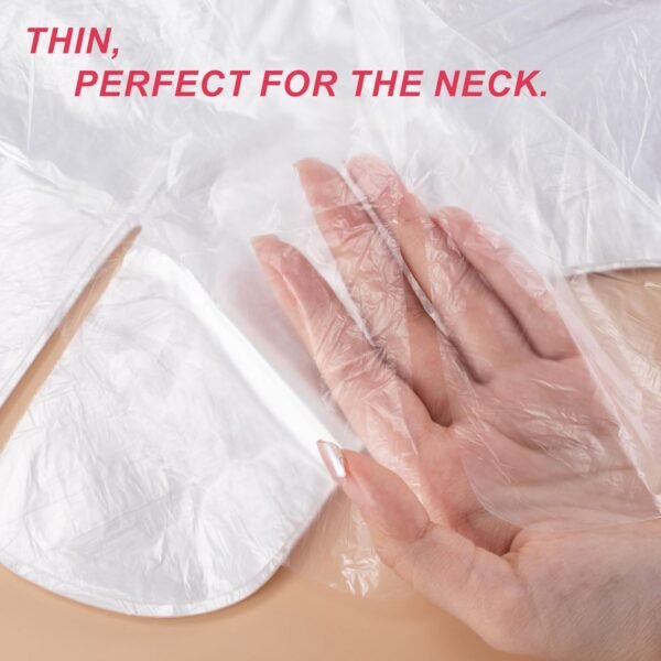 100pcs Disposable Neck Wrinkle Mask for Lock in Moisture, Wrapped Cling Mask Cover Film Patches Moisturizer for Anti Ageing Skin Care