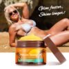 Fast-Acting Self-Tanning Cream 150ml,Natural Looking Tan Accelerator with Carrot & Olive Oils - Hydrating Bronzing Gel for All Skin Types, Quick-Dry & Non-Streak Formula for Sun-Kissed Glow